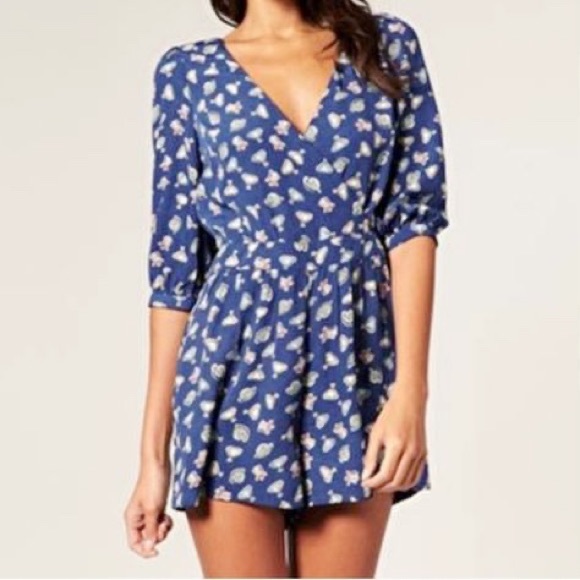 ASOS Pants - ASOS Purple Perfume Short Wrap Romper 8